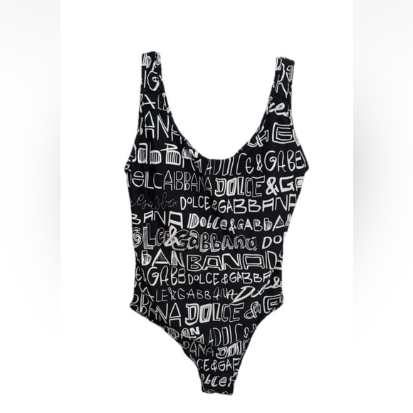 Dolce & Gabbana woman’s Graphic Black and White Bodysuit size M